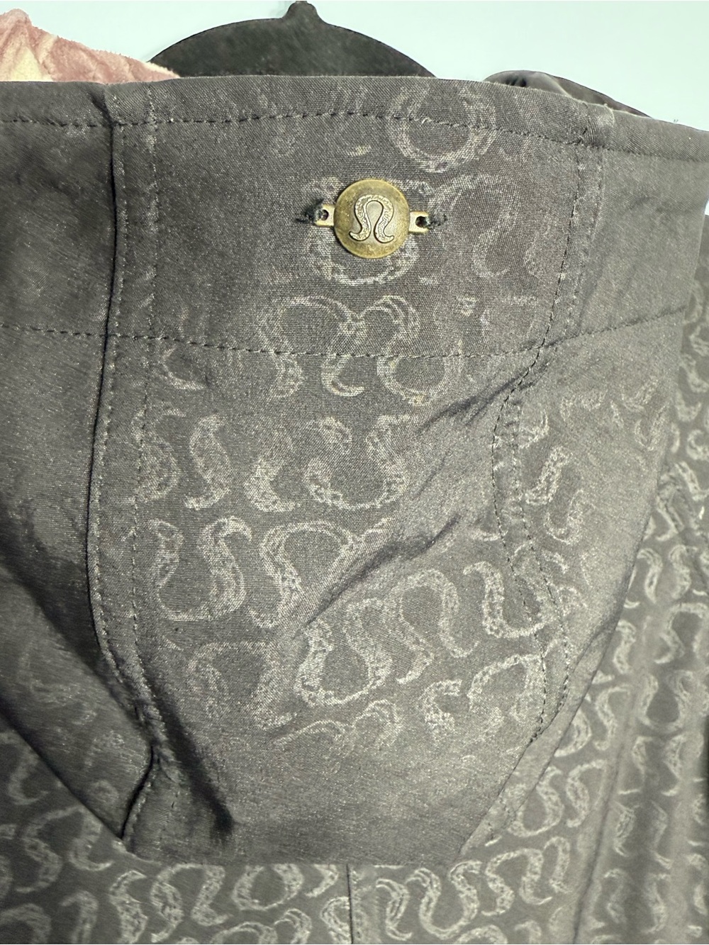 Lululemon Après Yoga Dance in Snow Long Jacket Black Logo Print Vintage Size 6 - Picture 6 of 11